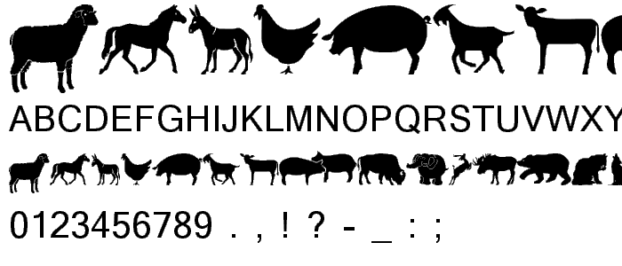 Farm & Wild Animals font